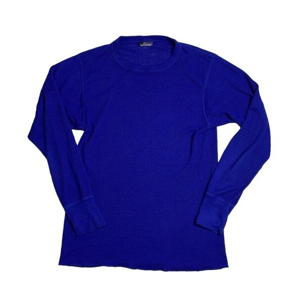 Vintage Men’s Duofold Blue Long Sleeve Thermal Medium - Picture 1 of 6